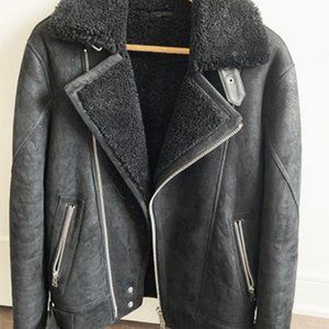 AllSaints Shearling Bomber Jacket